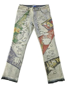 RARE LIFTED ANCHORS BANNER" BORO DENIM Men - Blue Wash/Multi 36 X 32 - Bild 1 von 8