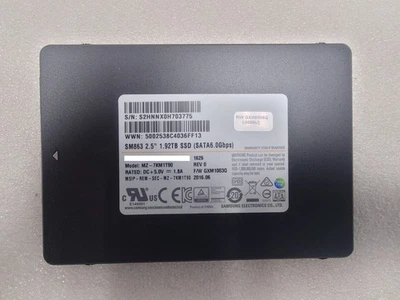 Samsung SM863 1.92TB 6Gbps SATA MZ-7KM1T90 2.5" SSD - Image 1 of 2