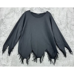 Bella Amore Blouse Womens XL Fringe Western Bohemian Witchy Vamp Whimsigoth Knit - Picture 1 of 9
