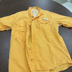 Worldwide Sportsman Light Orange Men's Sz Large Vented Fishing Shirt Shortsleeve - Picture 1 of 12