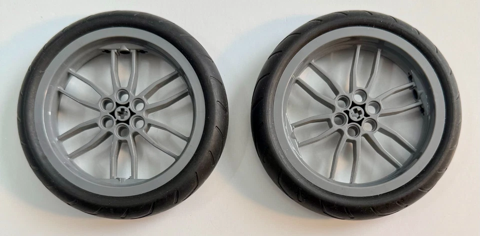 Lego 88517 XL Neumáticos Lisos + Ruedas Técnica Bicicleta Motocicleta Lote de 2 Foto 1 de 1