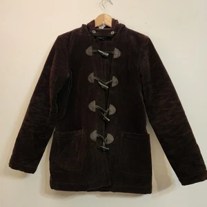 Ralph Lauren Vintage Jacke Hoodie Corduray Knebelknöpfe Braun Damen S Fehler - Bild 1 von 23