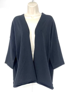 WAREHOUSE Black Soft Thin Jersey Women's Oversized Cardigan Shrug UK 16 18 L - Picture 1 of 3