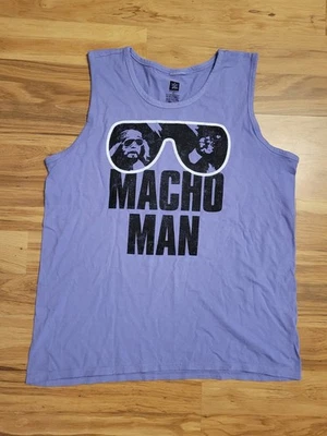 Mens Size XL Macho Man WWE Purple Tank Top Wrestling Randy Savage - Image 1 of 4