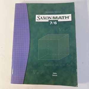 Saxon 7/6 (4th Ed) Solutions Manual  - Imagen 1 de 3
