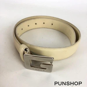 GUCCI GG Pattern Logo hebilla cinturón, blanco, para mujer, 70/28, 037 394 0959 - Imagen 1 de 24