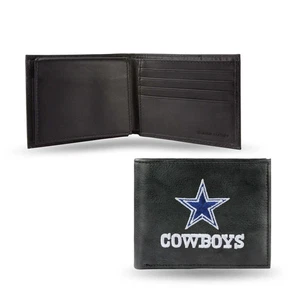 Dallas Cowboys Geldbörse Brieftasche Leder bestickt schwarz - Bild 1 von 1