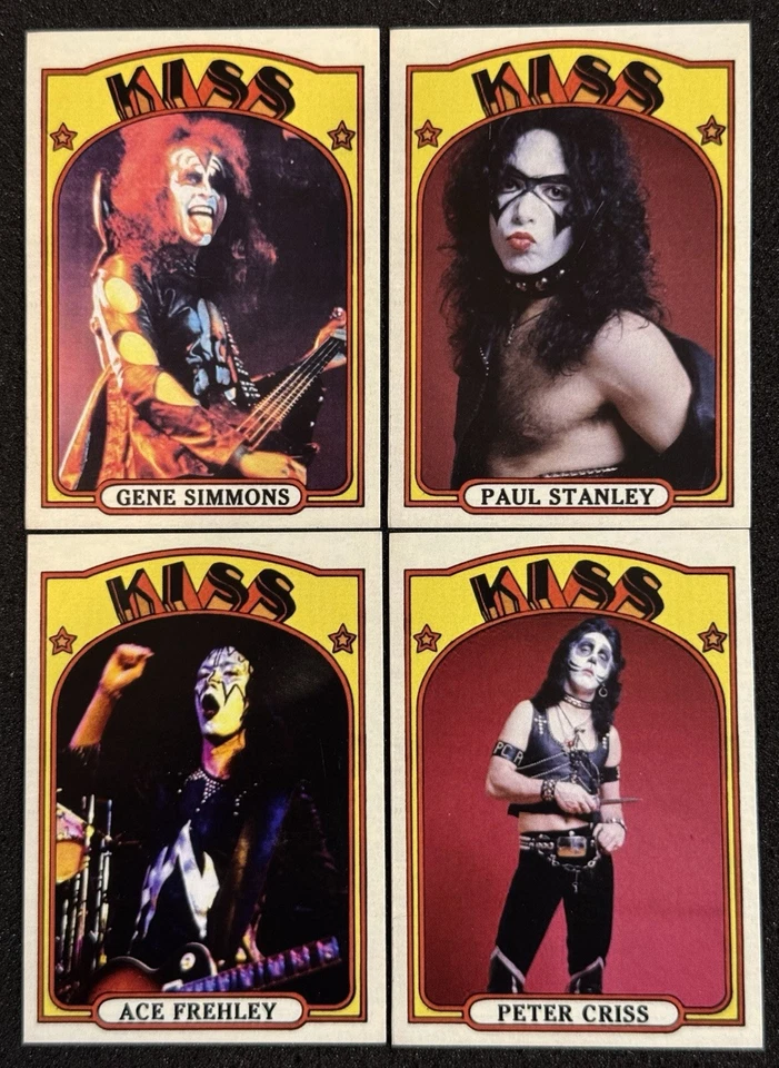 KISS 1972 Topps Style Trading Card Retro Custom Cards x4 - Image 1 of 1