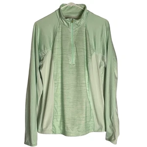 TEK GEAR Pullover Quarter Zip Lightweight Jacket, Women’s XL, Lime Green - Picture 1 of 8