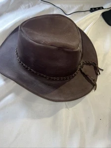 Leder Unisex Xl Hut sehr alt Unikat Krokodil Dundee Stil - Bild 1 von 6