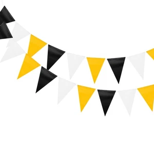 1 Pz 98 Piedi Pennant Bandiere Bandiere Bianco, Nero, Giallo - Foto 1 di 7