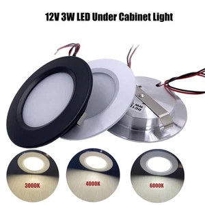 12V 3W LED Under Cabinet Light Recessed Round Embedded Downlight Room Spotlight - Picture 1 of 24