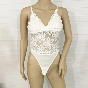 Abercrombie Fitch Damen XXS Body Spitze Häkel Rückenfrei Wattiert Stretchig Sexy - Bild 1 von 12