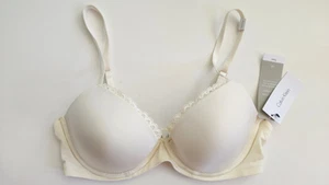 Calvin Klein Women's Seductive Comfort Lace Lift Demi Bra 34C White F2892-101 - Picture 1 of 3