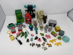 Konvolut Minecraft Figuren Konvolut Zubehör Spielzeug Mojang gemischtes Sortiment 40+ Teile - Bild 1 von 6