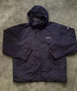 Reebok Stormwear Herren große Größen blau Kapuze gefütterte Jacke mit Logos super - Bild 1 von 16