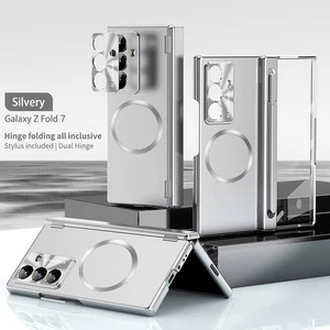 Mit Magnetverschluss Für Samsung Z Fold7/6 Scharnier Schutzhülle Stifthalterung - Picture 1 of 18