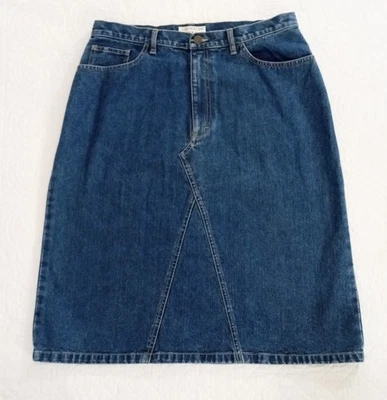 Falda vaquera clásica azul occidental Covington 100 % algodón denim para mujer, talla 14 Foto 1 de 4