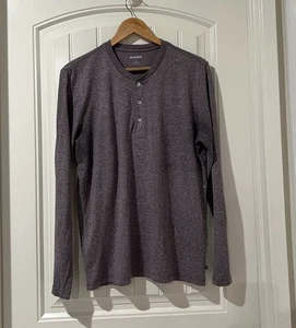 Bonobos Herren Henley Hemd Fischgrät Grau Slim Fit Baumwolle Langarm Gr. M - Bild 1 von 6