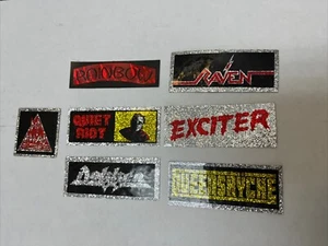 Vintage 80s Heavy Metal Stickers From 1980s Record Store Queensryche Def Leppard - Picture 1 of 5