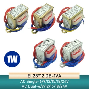 1W DB-1VA Power Transformer 220V to 6V 9V 12V 15V 18V 24V Output AC Single/Dual - Picture 1 of 11