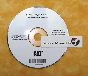 SEBU5335 Nuevo CD manual de mantenimiento de tractor tipo pista Caterpillar D4 - Imagen 1 de 1