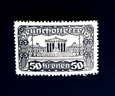 Sello de AUSTRIA - Edificio del Parlamento 1919-21 50 k como nuevo OG NH   Foto 1 de 2