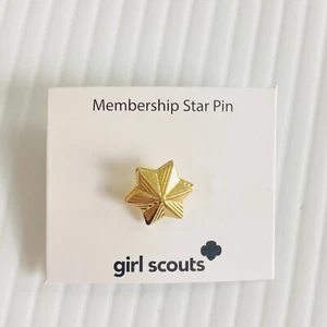 Girl Scout Gold Membership Star Pin Made in China - Picture 1 of 2