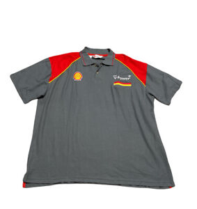 Shell Oil V Power Uniform Polo Shirt Mens  Sz 4XL NIP Patch Employee Gas Station