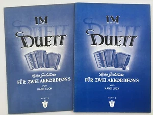 Noten. Luck.  Im Duett. Leichte Spielstücke für 2 Akkordeons. Heft I und II. - Picture 1 of 1