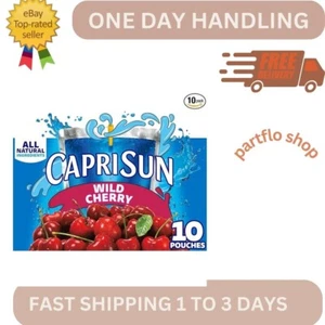 Mezcla de bebida de jugo para niños Capri Sun Wild Cherry sabor natural caja de 10 quilates 6 fl OZ - Imagen 1 de 3