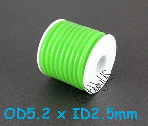 1 Rolle (16 Fuß) grün Silikon RC Nitro Kraftstoffleitung Schlauch D5.2xø2.5 (US-VERKÄUFER/VERSAND) - Bild 1 von 3