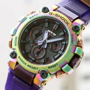 CASIO G-SHOCK MTG-B3000PRB-1AJR IP Bluetooth Radio Aurora Rainbow Solar USED - Picture 1 of 17