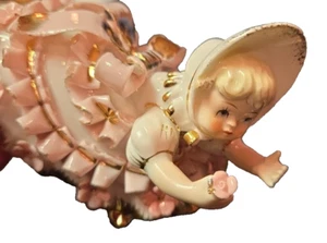 Figura Lefton Vintage Bloomer Girl Geo. Z, Lefton años 50 KW1412 - Imagen 1 de 5