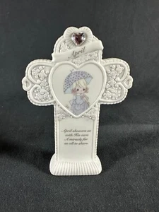 Precious Moments "April" Month Standing Cross - Picture 1 of 5
