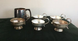 Job Lot of EPS Barrel Mug 2 Grape & 3 Plain Design Punch Cups - Picture 1 of 2