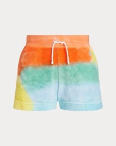 Mujeres Polo Ralph Lauren Tie-Dye Cordón Terry Natación Playa Tabla Pantalones Cortos XS L - Imagen 1 de 6