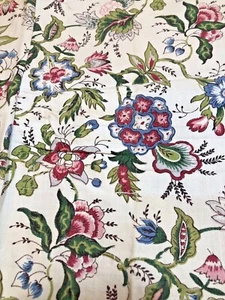 Vintage Gorgeous Botanical Print Fabric Pieces Cotton - Picture 1 of 7