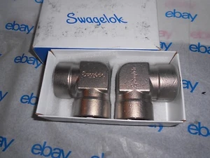 2-pack SWAGELOK Stainless Steel Pipe Fittings 1” ELBOW Female NPT SS-16-E NEW - Picture 1 of 7