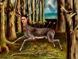 Der verwundete Hirsch 8,5x11" Fotodruck Frida Kahlo Selbstporträt Surrealismus Kunst - Bild 1 von 1