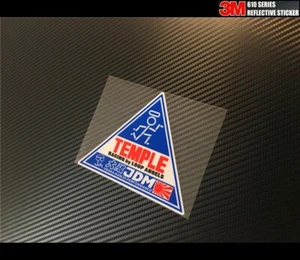 JDM TEMPLE RACING OSAKA KANJO Reflective Sticker #01 - Picture 1 of 2