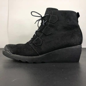 Sorel Toronto Damen Schwarz 10 Wildleder Leder Keilabsatz Stiefeletten NL2115-010 - Bild 1 von 16