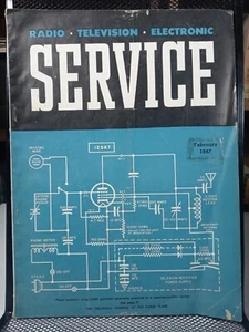 Ocsillator 125K7 Modulator Radio Television Electronic Service Magazine Feb 1947 - Picture 1 of 2