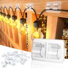Hooks for Outdoor String Lights Clips: 25Pcs Heavy Duty Cable Clear 25 Pcs
