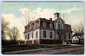 1911 PLANTSVILLE CONNECTICUT CT GRAMMAR SCHOOL ANTIQUE POSTCARD - Imagen 1 de 2