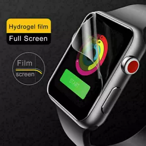 For iWatch Series 3 6 7 8 9 SE Apple Watch Screen Protector Hydrogel Film Cover - Picture 1 of 12