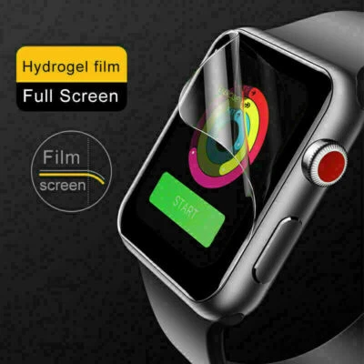 For iWatch Series 3 6 7 8 9 SE Apple Watch Screen Protector Hydrogel Film Cover - Image 1 of 4