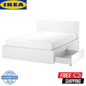*NEW* IKEA MALM Bed Frame w/ Storage, White - King Size | In-Box | Free Ship - Picture 1 of 1