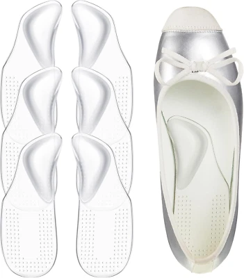 Handepo 3 Pairs Arch Support Shoe Inserts Women Transparent Self Adhesive Arch P - Image 1 of 4
