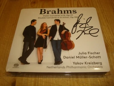 Signed by JULIA FISCHER Brahms Violin & Double Concerto PENTATONE SACD Signiert - Bild 1 von 2